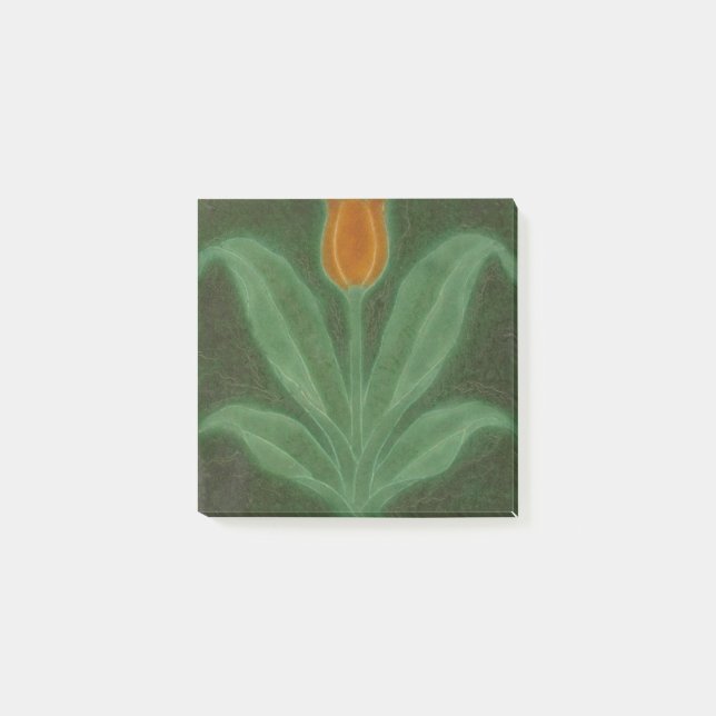 Post-it® Repro Jaune Tulipe Verte Art Nouveau Tile (Devant)