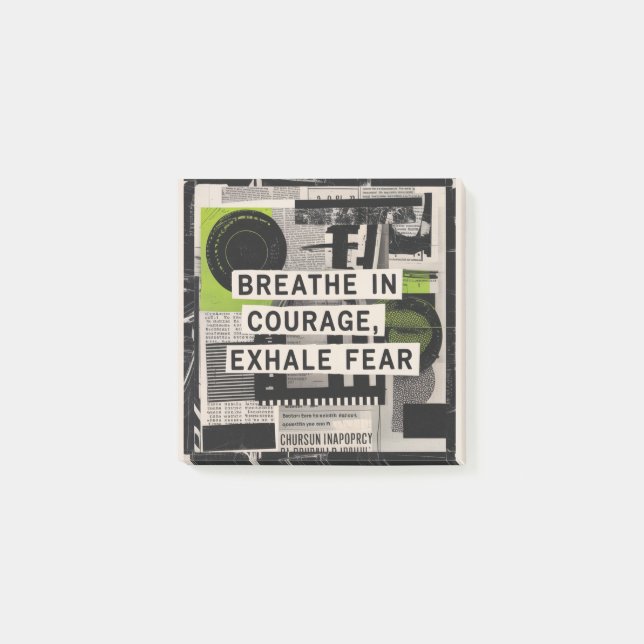 Post-it® Respirez dans le courage, expirez la peur (Devant)