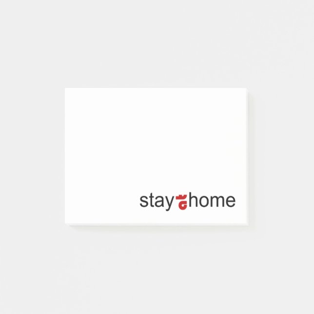 Post-it® Restez à la maison (Devant)