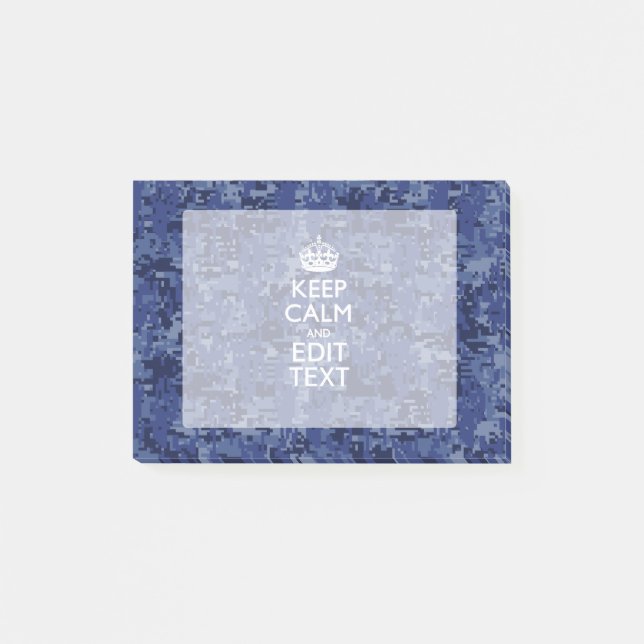 Post-it® Restez Calme Et Ayez Votre Texte Camo Numérique Ma (Devant)
