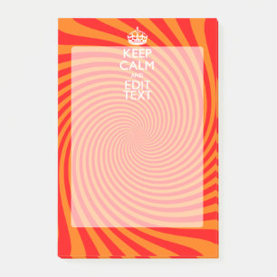 Post-it® Restez Calme Et Ayez Votre Texte Orange Swirl