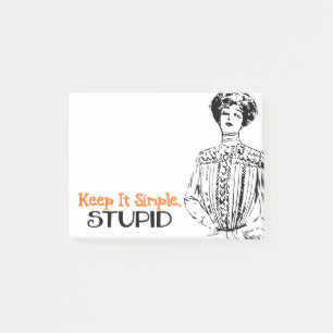 Post-it® Restez Simple, Stupide Citation victorienne Snar