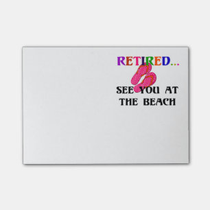 Post-it® Retraité : À la plage, tongs roses
