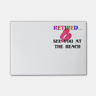 Post-it® Retraité : À la plage, tongs roses
