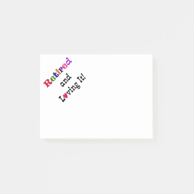 Post-it® Retraité et aimé...La Bonne Vie (Devant)