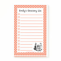Rétro liste d'épicerie (personnalisable)