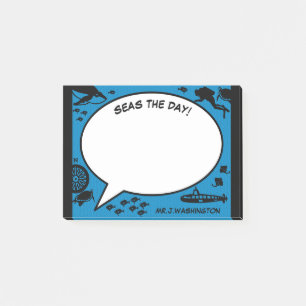 Post-it® rétro océan AVENTURE COMICS don enseignant de sc