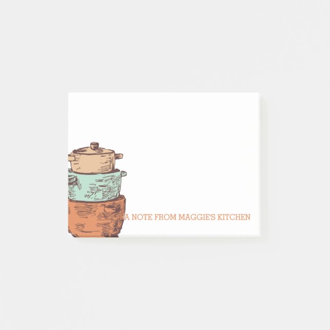 Post-it® rétro restauration à cuire empilée de chef de (Devant)