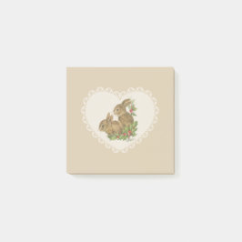 Post-it® Retro Vintage Coquette Pastel Bébé Animaux Bunny
