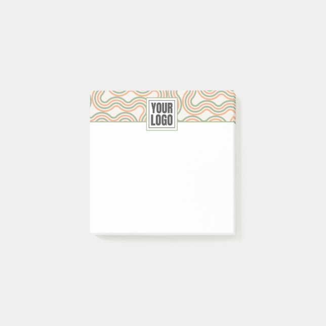 Post-it® Retro Wavy Abstract Pattern Business (Devant)
