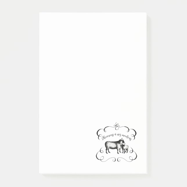 Post-it® Revenir à nos moutons - ferme française drôle (Devant)