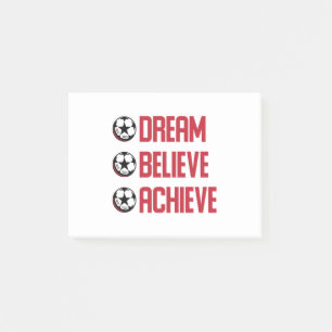 Post-it® Rêver croire atteindre la motivation du football