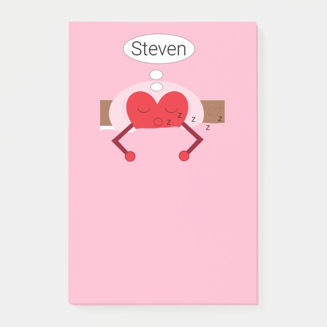 Post-it® Rêves de coeur teintes rose (Devant)