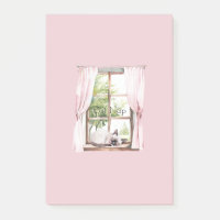 Rideaux roses chat somme fenêtre