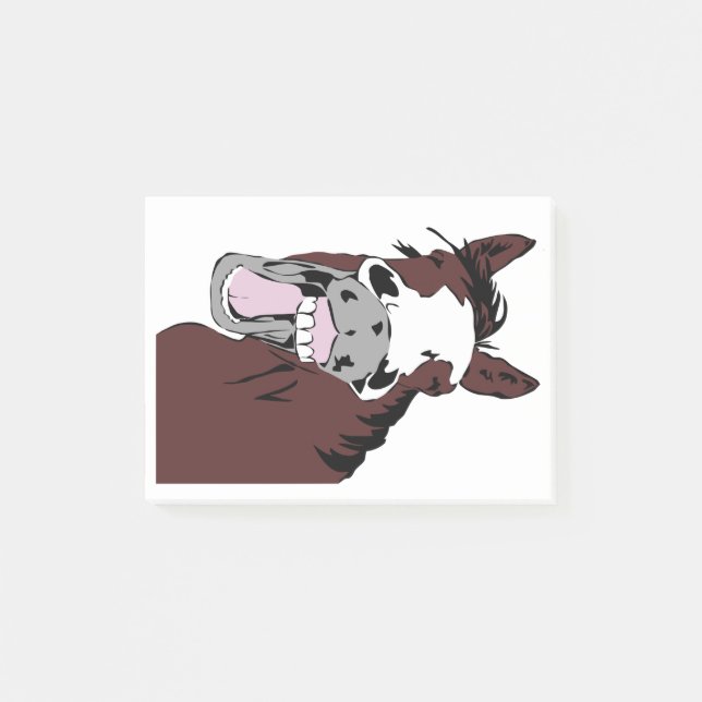 Post-it® Rire Horse Amusant Art équestre (Devant)