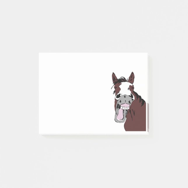 Post-it® Rire Horse Amusant Art équestre (Devant)