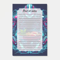 Robot Cyberpunk Futuriste Neon Nourriture Ramen