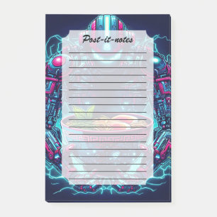 Post-it® Robot Cyberpunk Futuriste Neon Nourriture Ramen