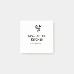 Post-it® Roi du chef de cuisine cuisine ajouter nom couronn