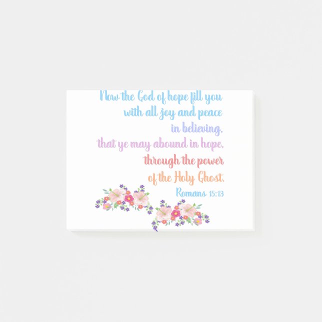 Post-it® Romans 15 Bible Verse Design (Devant)
