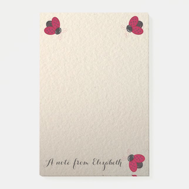 Post-it® Romantique Cute Lovely Stylé, Ladybugs (Devant)