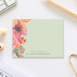Post-it® Romantique Du Bureau De L'Aquarelle Florale