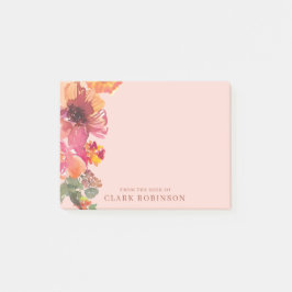 Post-it® Romantique Du Bureau De L'Aquarelle Rose