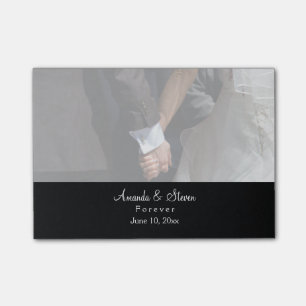 Post-it® Romantique et élégant mariage couple tenant les ma