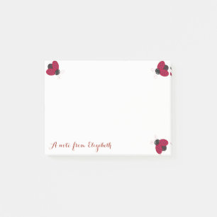 Post-it® Romantique Mignon Charmant Élégant ,Coccinelles