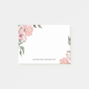 Post-it® Romantique Neutral Blush Rose Floral Personnalisé