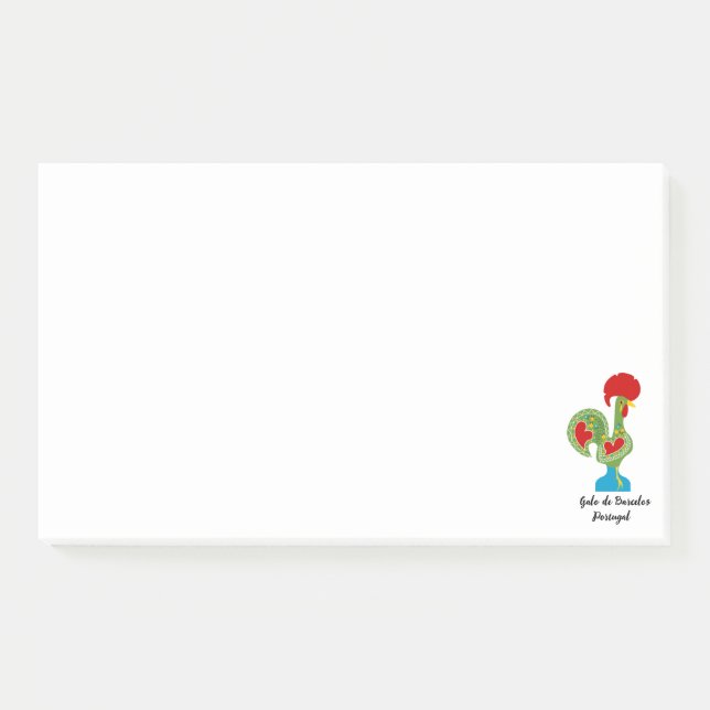 Post-it® Rooster portugais de la chance en vert (Devant)