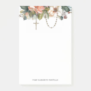 Post-it® Rosaire floral Prière religieuse catholique