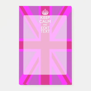 Post-it® Rose Chaud - Garder le calme Modifier le texte Uni