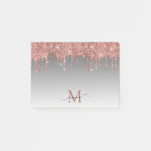 Rose Chic Parties scintillant or Blush Monogramme 