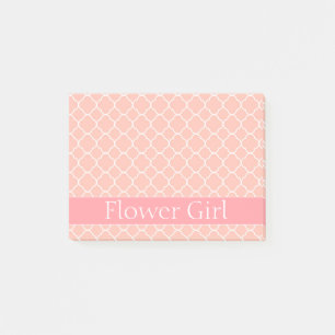 Post-it® Rose et blanc de Flowergirl