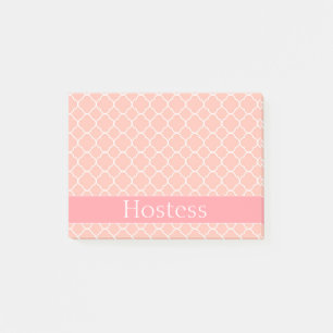 Post-it® Rose et blanc d'hôtesse de mariage
