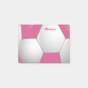 Post-it® Rose et blanc personnalisables de ballon de