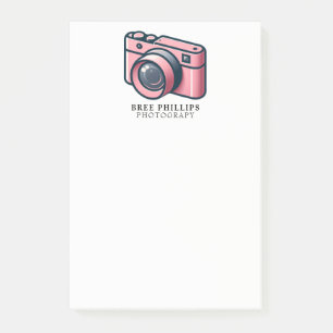 Post-it® Rose et gris girly Appareil photo Photographie Per