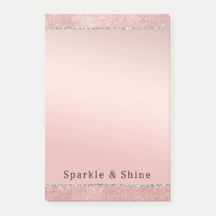 Post-it® Rose étincelant doré Parties scintillant Brown