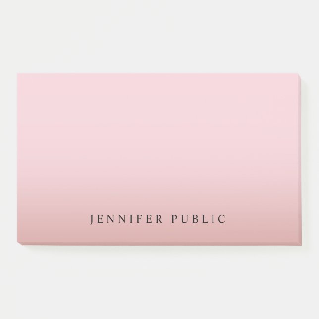 Post-it® Rose Gold Modèle Arrière - plan moderne Élégant (Devant)