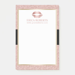Post-it® Rose  Gold Parties scintillant Lips Salon moderne
