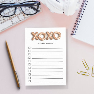 Post-it® Rose Gold XOXO   Liste Personnalisée À Faire