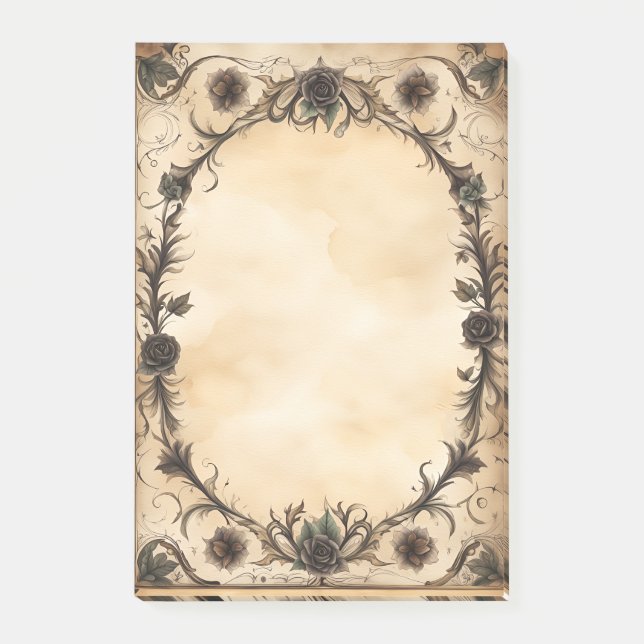 Post-it® Rose gothique Antique Frame Ovale (Devant)
