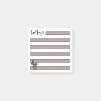 Post-it® Rose Poussiéreux | Ligné | Cactus en Pot -