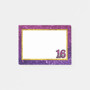 Post-it® Rose & Purple Sweet 16 Parties scintillant étincel