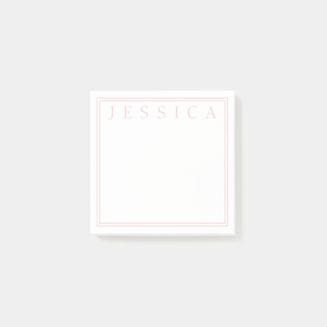 Post-it® Rose Rose clair | Votre nom (Devant)