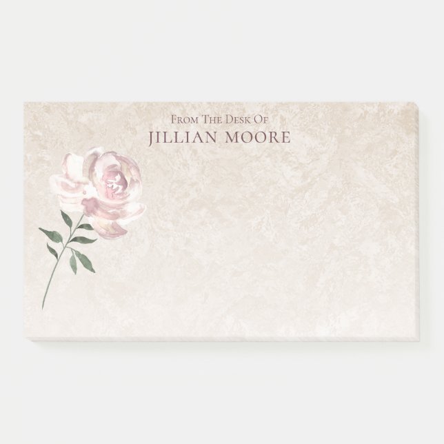 Post-it® Rose rose en fleur (Devant)