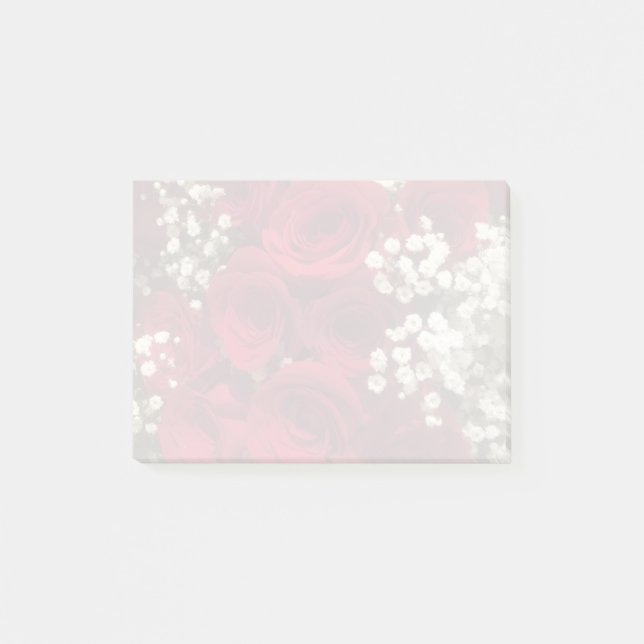Post-it® Roses and Baby's Breath Post-It notes (Devant)