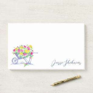 Post-it® Roses d'aquarelle personnalisés   Barre de roues r
