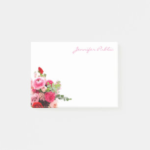 Post-it® Roses élégants d'aquarelle de modèle des textes de